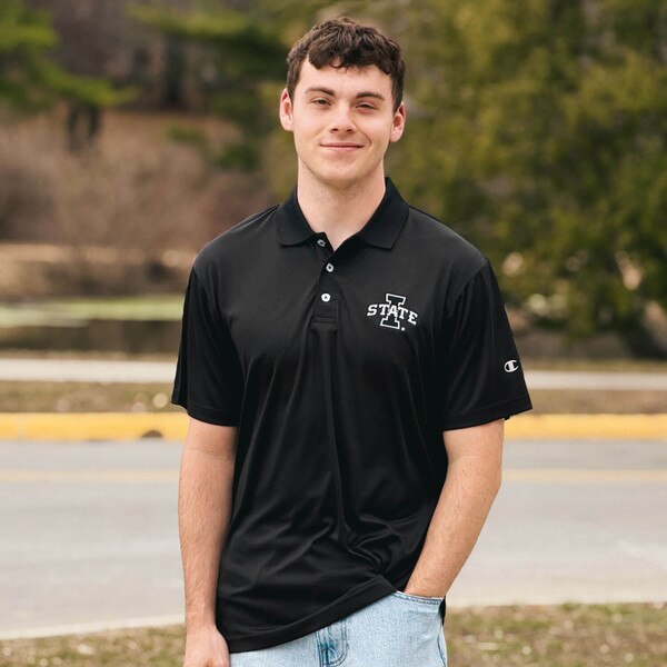 Champion I-State Black Short Sleeve Polo SMU